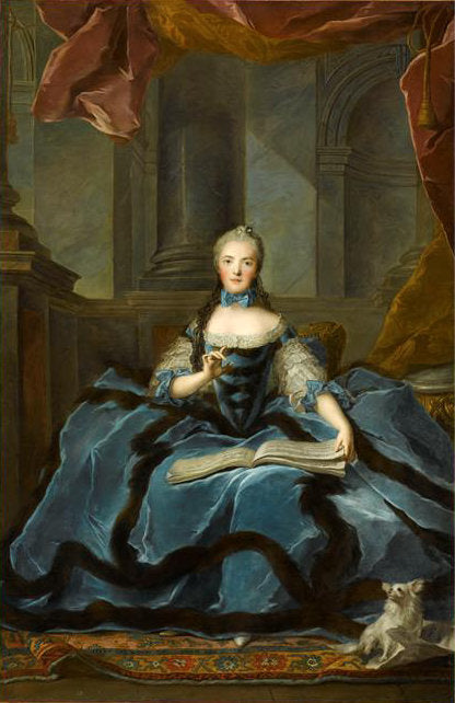 Portrait of Marie Adelaïde of France, vintage artwork by Jean-Marc Nattier, 12x8" (A4) Poster