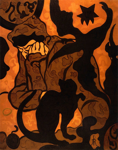 Witch and Cat by Paul Ranson,A3(16x12")Poster