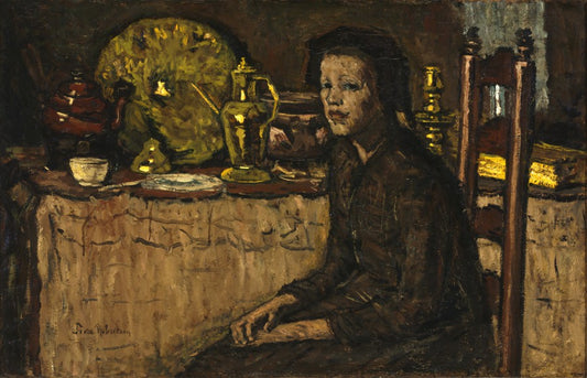 Antique Stall, vintage artwork by Suze Robertson, 12x8" (A4) Poster