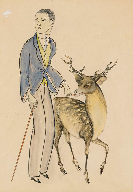 The Deer by Nils Dardel,16x12(A3) Poster