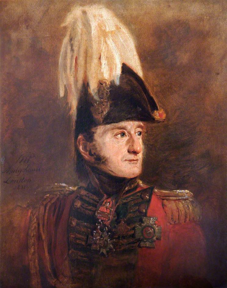 General Lord Edward Somerset (1776–1842), KCB, vintage artwork by Jan Willem Pieneman, 12x8" (A4) Poster