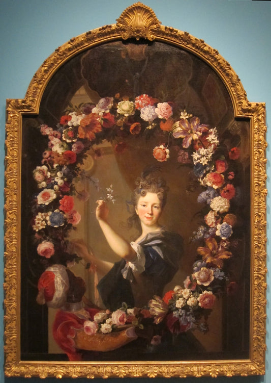 Portrait of Helene Lambert de Thorigny, vintage artwork by Nicolas de Largillière, 12x8" (A4) Poster