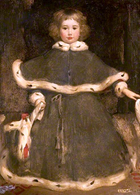 Cecile Walton, the Artist's Elder Daughter, vintage artwork by Edward Arthur Walton, R.S.A., P.R.S.W., 12x8" (A4) Poster