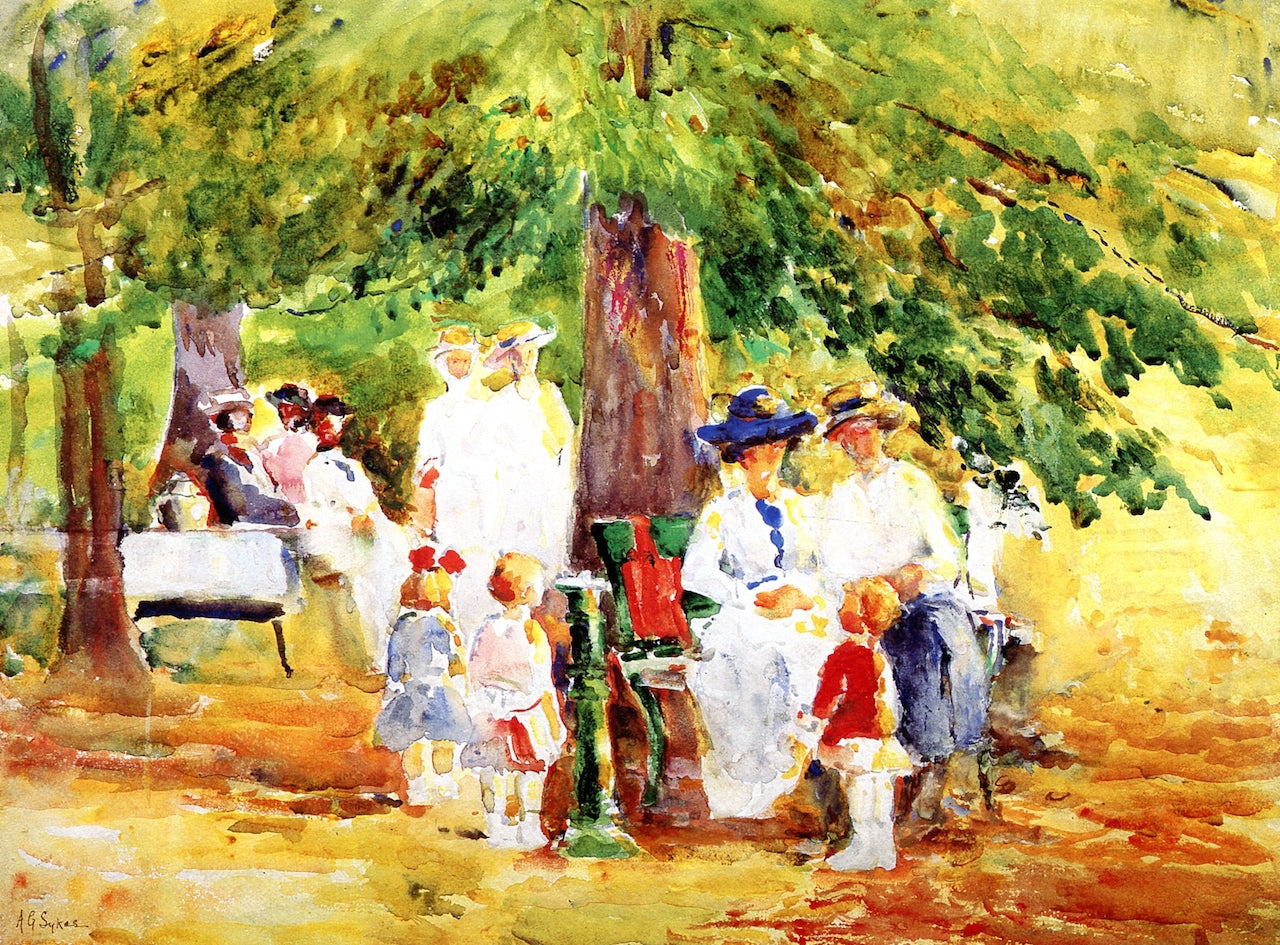 ers and Children, Burnet Woods, Cincinnati by Annie G. Sykes,A3(16x12")Poster