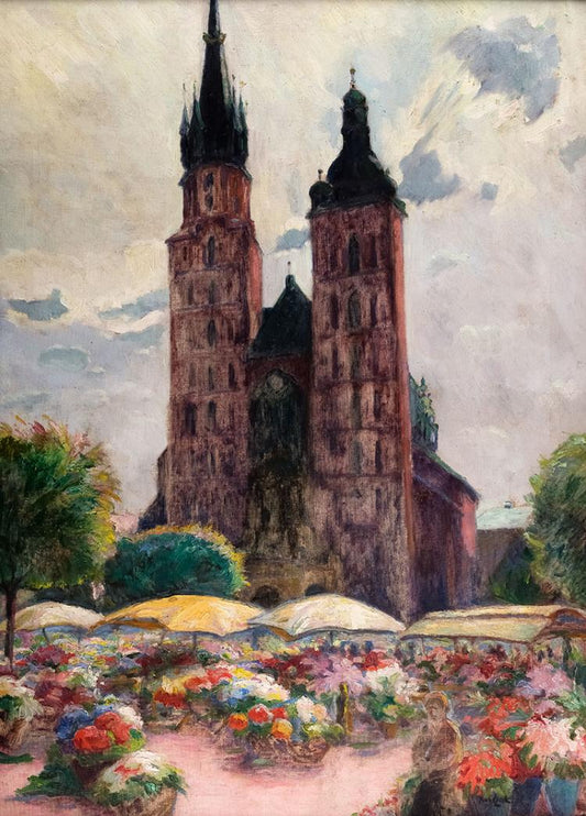 The Flower Market by Jan Rubczak,16x12(A3) Poster