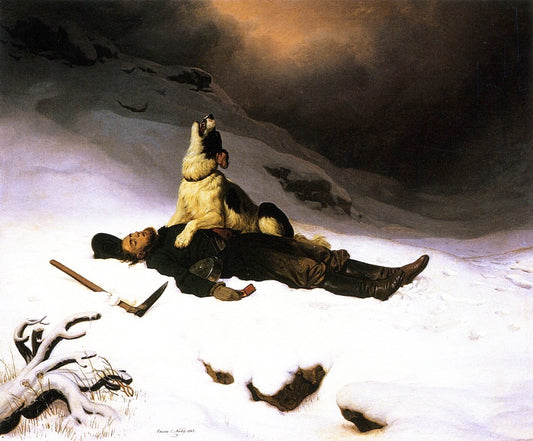 The Dead Miner, vintage artwork by Charles Christian Nahl, A3 (16x12") Poster Print