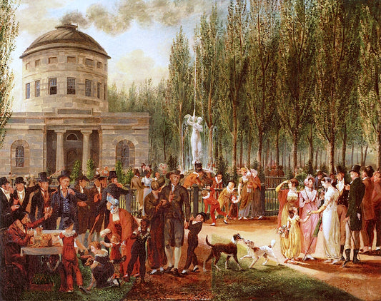 Fourth of July in Centre Square, vintage artwork by John Ludwig Krimmel, 12x8" (A4) Poster