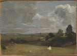 Dedham from Langham, vintage artwork by John Constable, 12x8" (A4) Poster