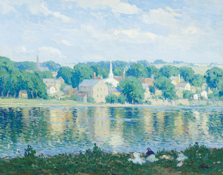 Summertime on the Delaware, vintage artwork by George Stengel, 12x8" (A4) Poster