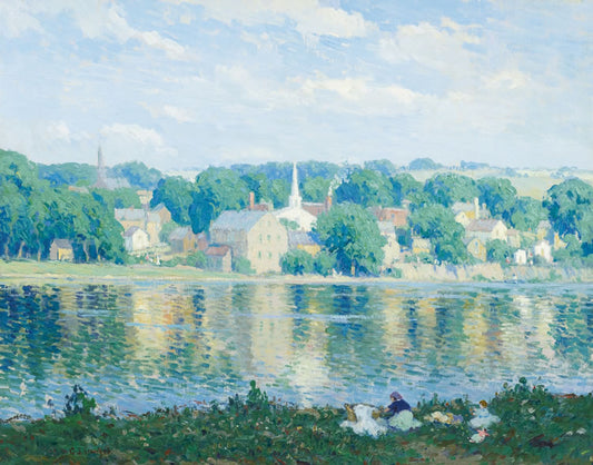 Summertime on the Delaware, vintage artwork by George Stengel, 12x8" (A4) Poster