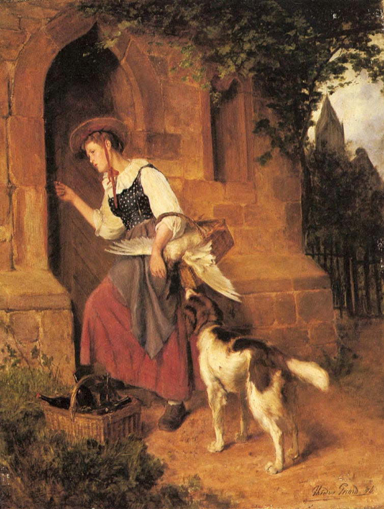 The Day's Delivery, vintage artwork by Theodore Gerard, 12x8" (A4) Poster