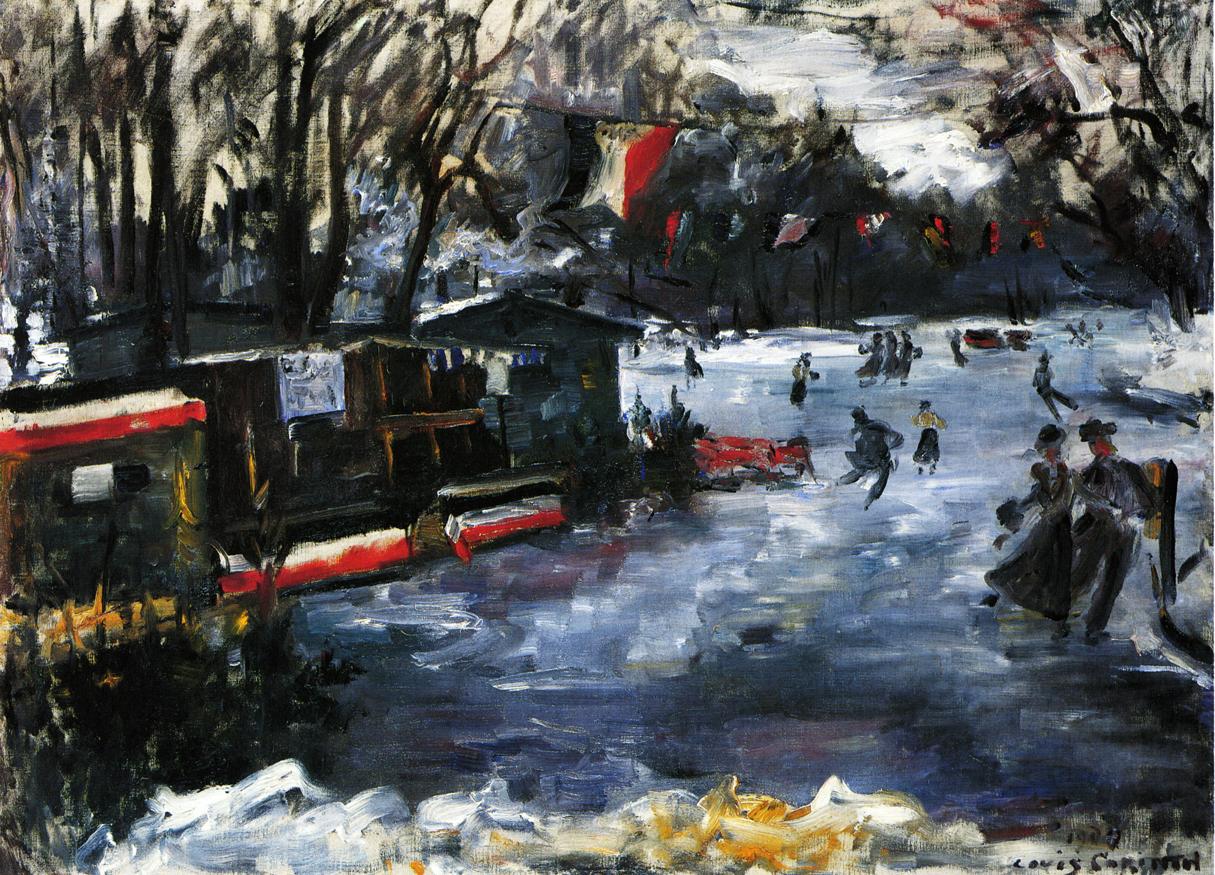 Ice Skating Rink in The Tiergarten, Berlin by Lovis Corinth,A3(16x12")Poster