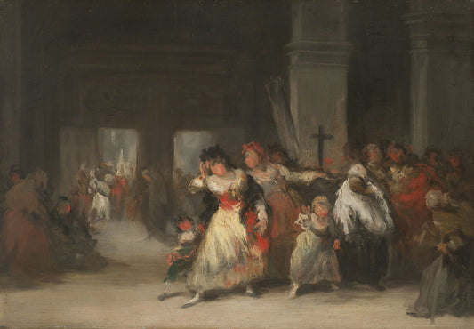 The Church Interior, vintage artwork by Eugenio Lucas Velazquez, A3 (16x12") Poster Print