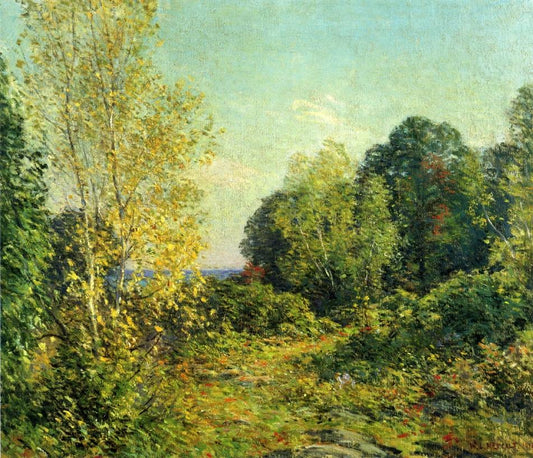 Approaching Autumn, vintage artwork by Willard Leroy Metcalf, 12x8" (A4) Poster