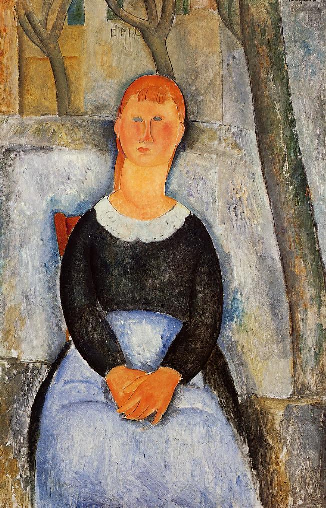 The Beautiful Grocer by Amedeo Modigliani,16x12(A3) Poster