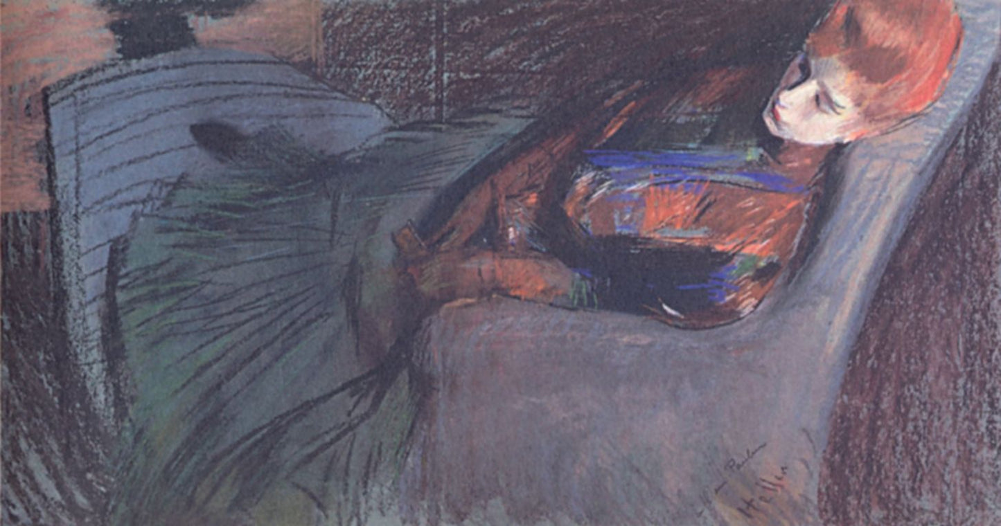 Portrait de Madame Paul Helleu, vintage artwork by Paul Cesar Helleu, 12x8" (A4) Poster