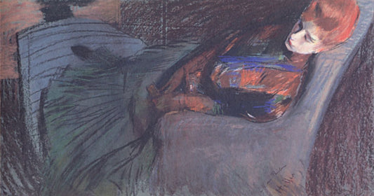 Portrait de Madame Paul Helleu, vintage artwork by Paul Cesar Helleu, 12x8" (A4) Poster