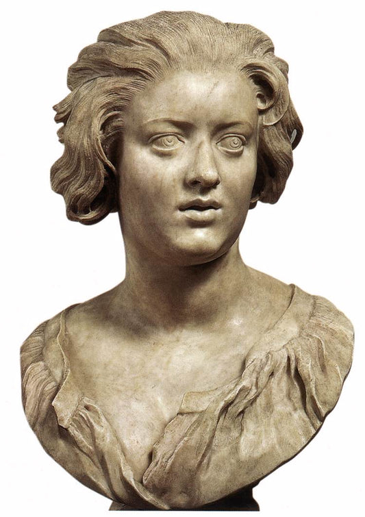 Costanza Boranelli (bust), vintage artwork by Gian Lorenzo Bernini, 12x8" (A4) Poster