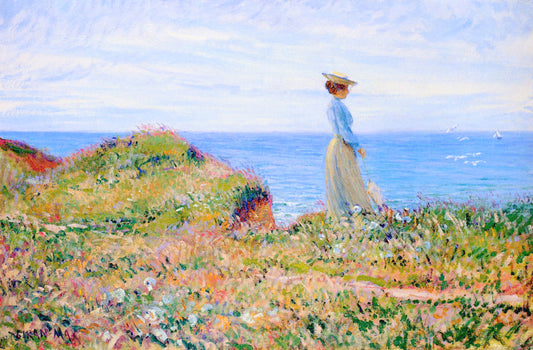 Elegance at Point de Crosnier, Brittany, vintage artwork by Leon Giran-Max, 12x8" (A4) Poster