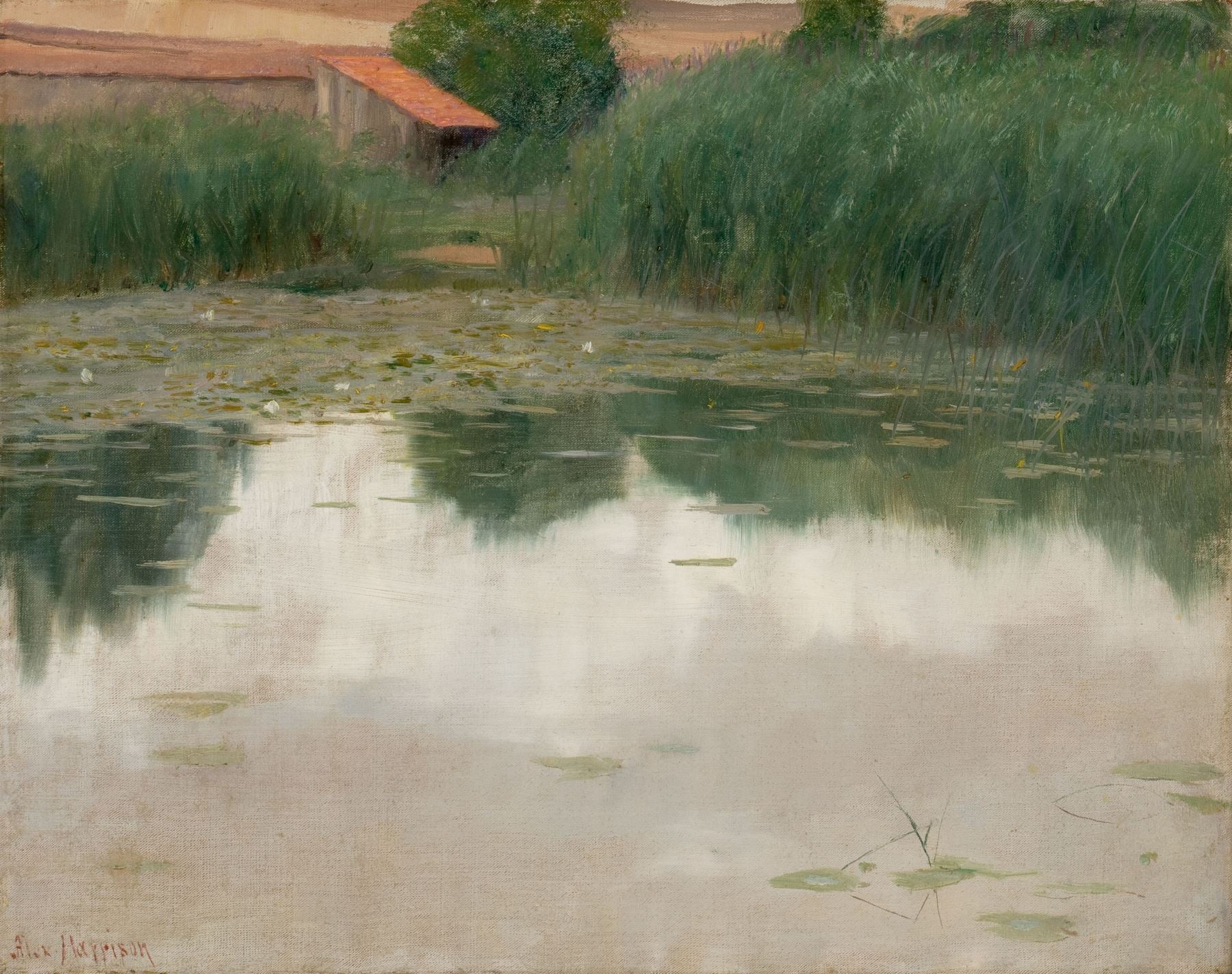 The Lily Pond by Alexander Harrison,A3(16x12")Poster