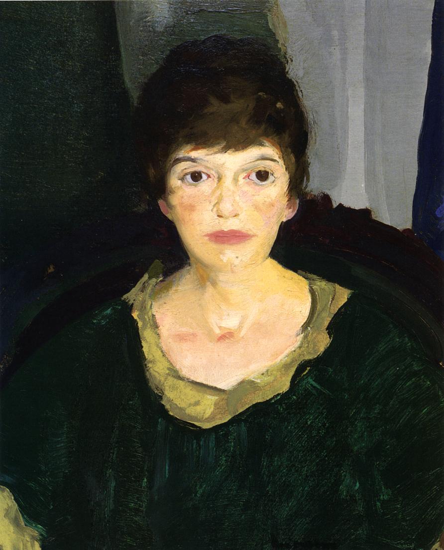 Emma in Night Light, vintage artwork by George Wesley Bellows, 12x8" (A4) Poster