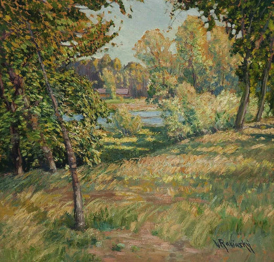 A summer day, vintage artwork by Václav Radimský, 12x8" (A4) Poster