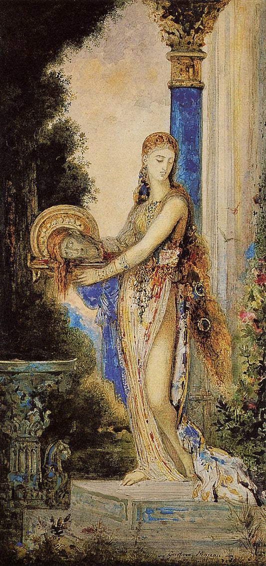 Salome with Column, vintage artwork by Gustave Moreau, 12x8" (A4) Poster