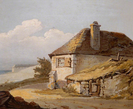 Farm Scene No.1, vintage artwork by Samuel Prout, 12x8" (A4) Poster