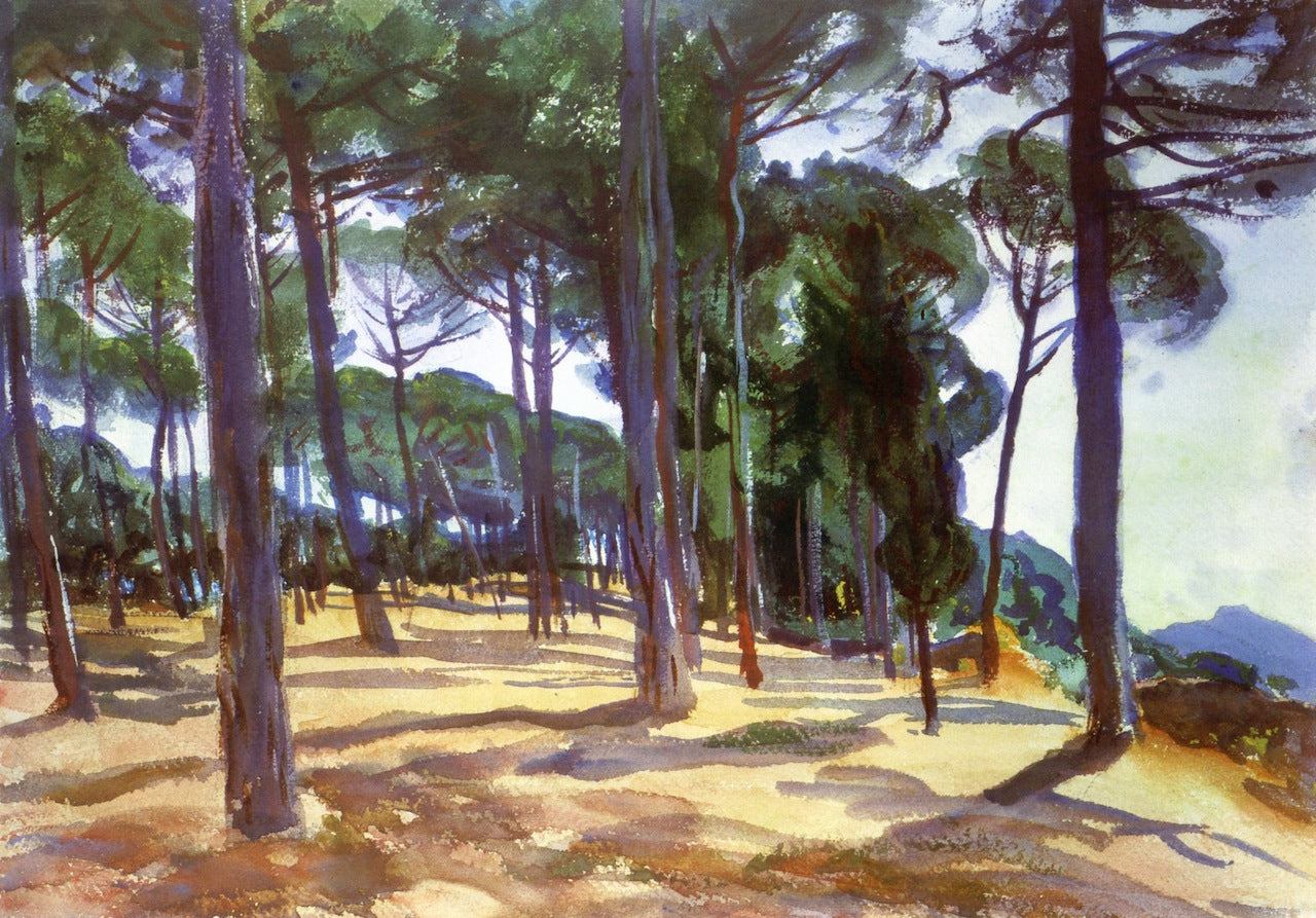 At Frascati, vintage artwork by John Singer Sargent, 12x8" (A4) Poster