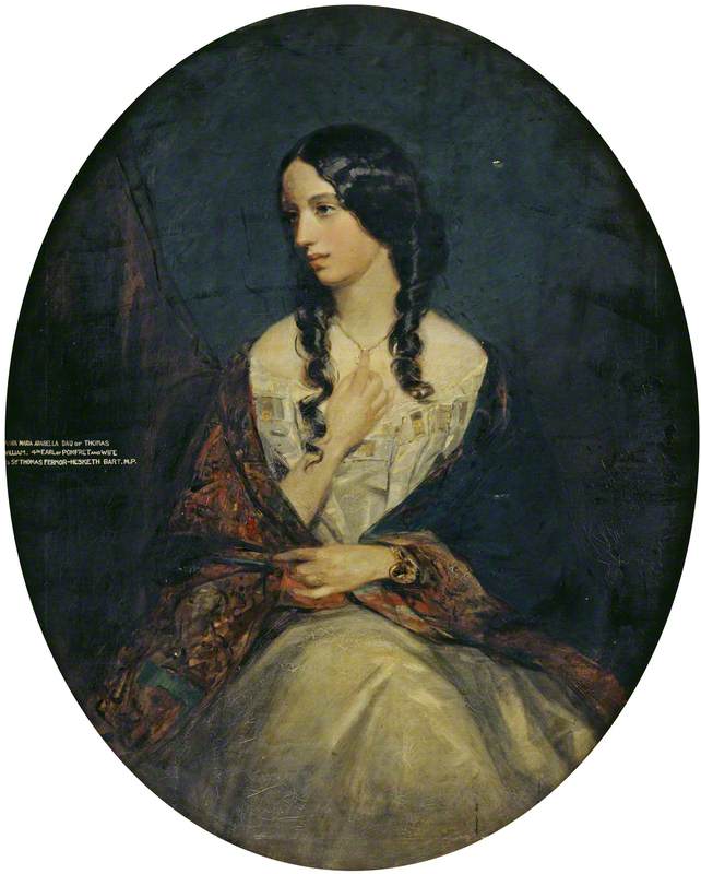 Lady Anna Maria Isabella, Lady Hesketh, vintage artwork by Sir Francis Grant, P.R.A., A3 (16x12") Poster Print
