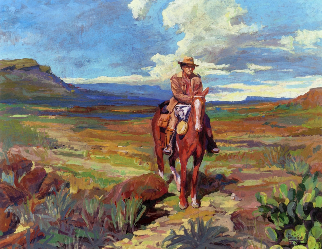 On the Open Range by William Henry Dethlef Koerner,16x12(A3) Poster