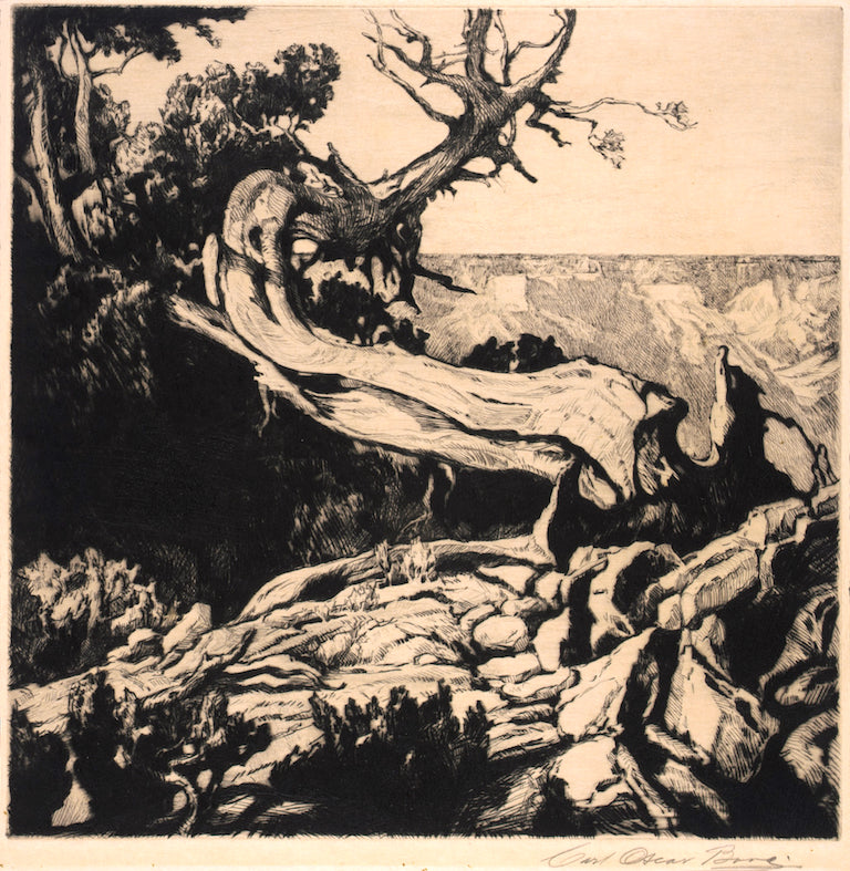On the Rim, Grand Canyon, Arizona by Carl Oscar Borg,16x12(A3) Poster