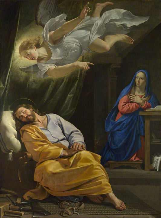 The Dream of Saint Gerome, vintage artwork by Philippe de Champaigne, 12x8" (A4) Poster
