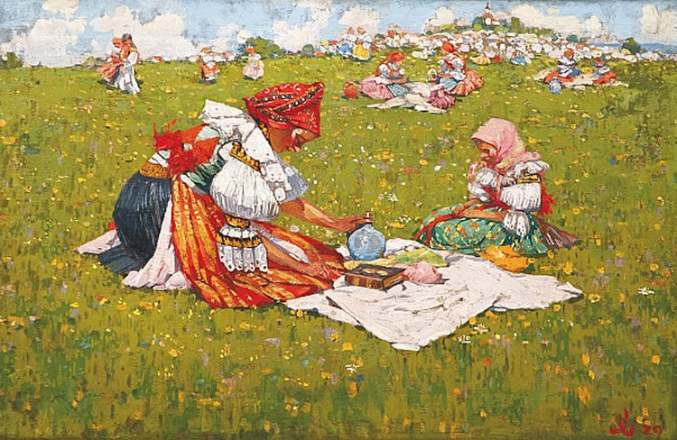 Last Big Saint´s Day next to St. Antonínek by Josza Uprka,A3(16x12")Poster