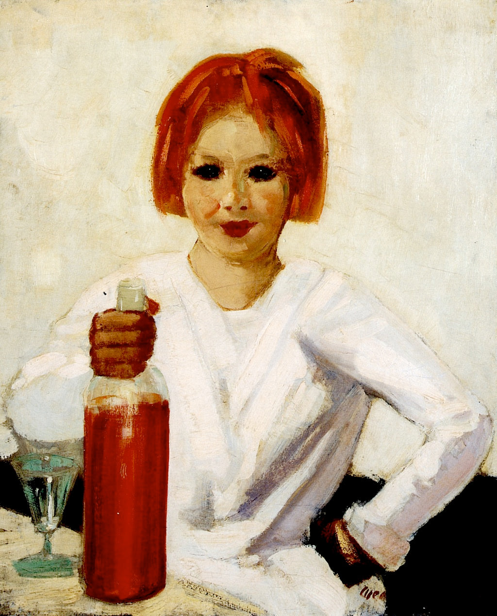 The Clown's Daughter, vintage artwork by George Luks, 12x8" (A4) Poster