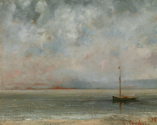 Clouds over Lake Geneva, vintage artwork by Gustave Courbet, A3 (16x12") Poster Print