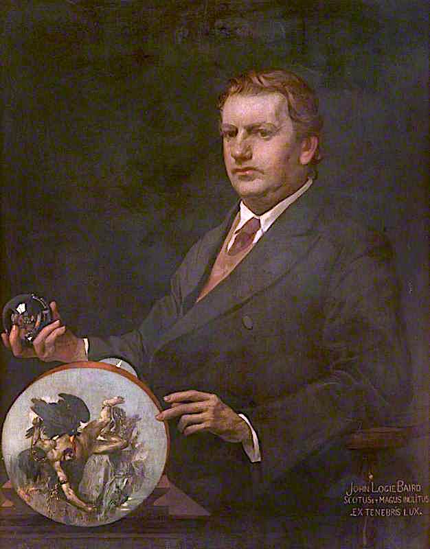 John Logie Baird, Engineer, vintage artwork by James Kerr-Lawson, 12x8" (A4) Poster