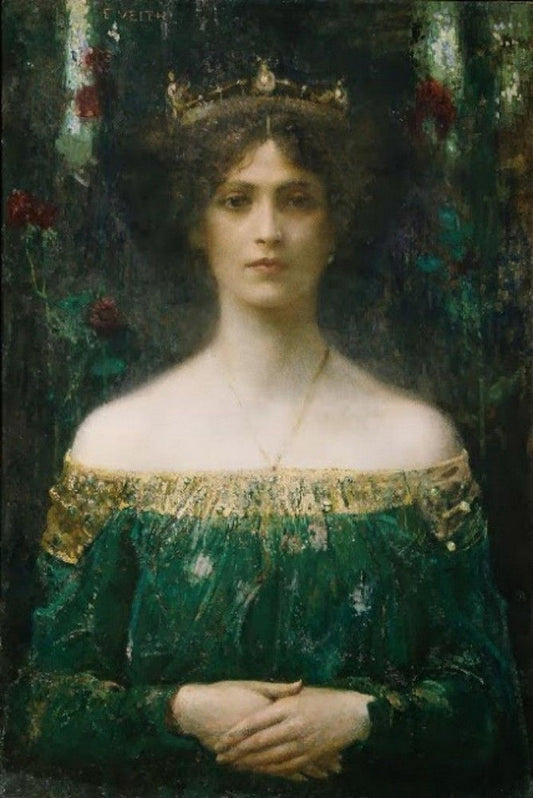 The King’s Daughter, vintage artwork by Eduard Veith, 12x8" (A4) Poster