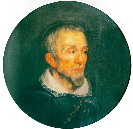 Portrait of Guido Reni, vintage artwork by Simone Cantarini, 12x8" (A4) Poster