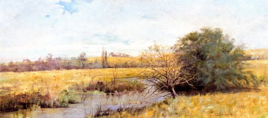 First Green after the Drought, vintage artwork by Jane Sutherland, 12x8" (A4) Poster