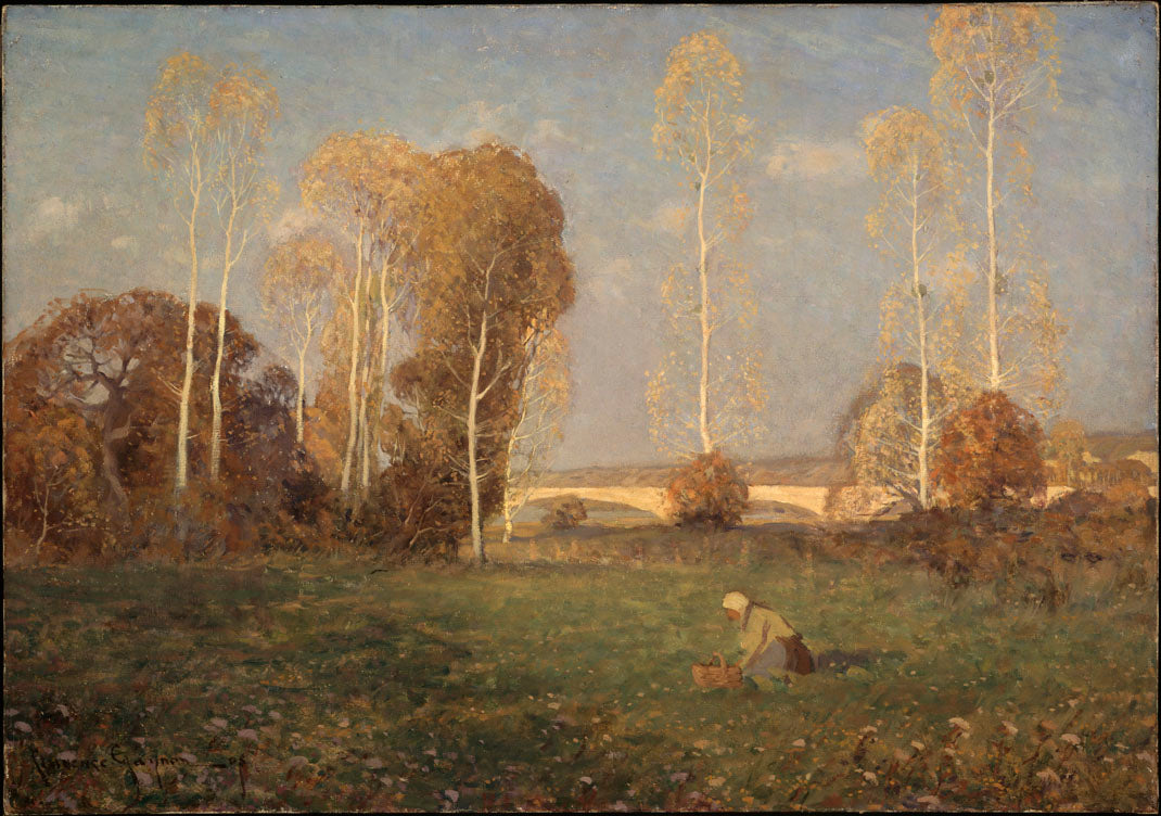 Autumn, Pont-de-l'Arche by Clarence Gagnon,16x12(A3) Poster