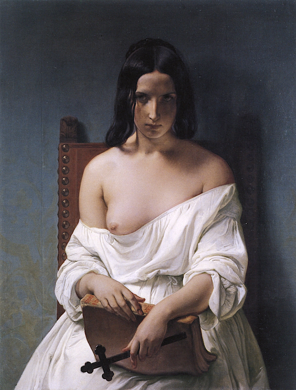 The Meditation, vintage artwork by Francesco Paolo Hayez, A3 (16x12") Poster Print