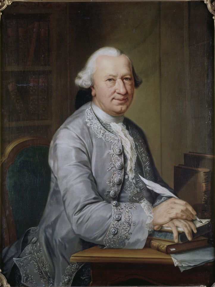 Portrait of Johann Daniel von Schmerfeld, vintage artwork by Johann Heinrich Tischbein the Elder, 12x8" (A4) Poster