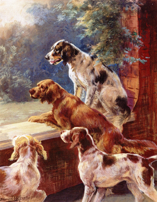 Anticipation, vintage artwork by Edmond H. Osthaus, 12x8" (A4) Poster