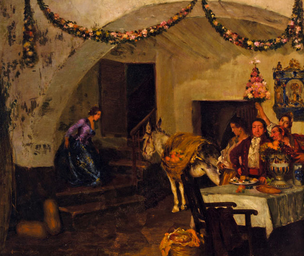 La Fiesta by Bartolome Mongrell Muñoz,16x12(A3) Poster