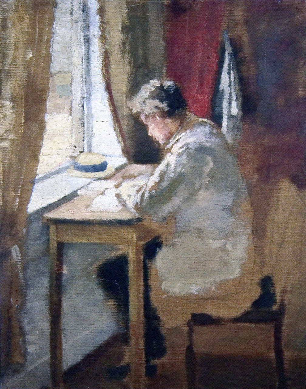 Andreas by  the Window, vintage artwork by Edvard Munch, 12x8" (A4) Poster