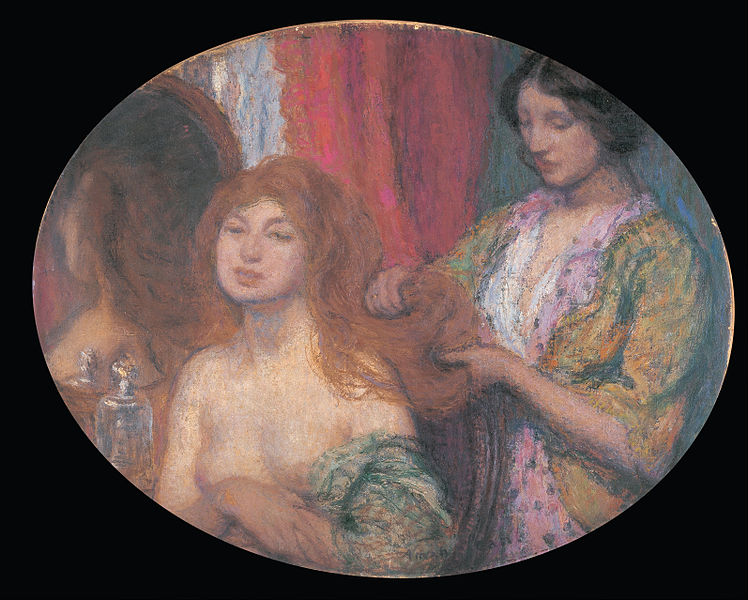 Hair, vintage artwork by Edmond-François Aman-Jean, 12x8" (A4) Poster