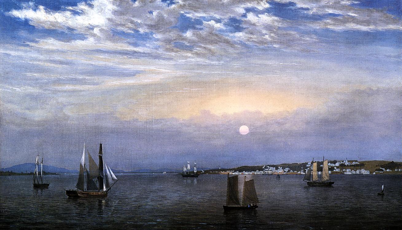 Castine, vintage artwork by Fitz Henry Lane, A3 (16x12") Poster Print