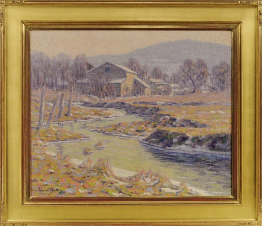 Country Home, Woodstock, N.Y., vintage artwork by John William Bentley, 12x8" (A4) Poster