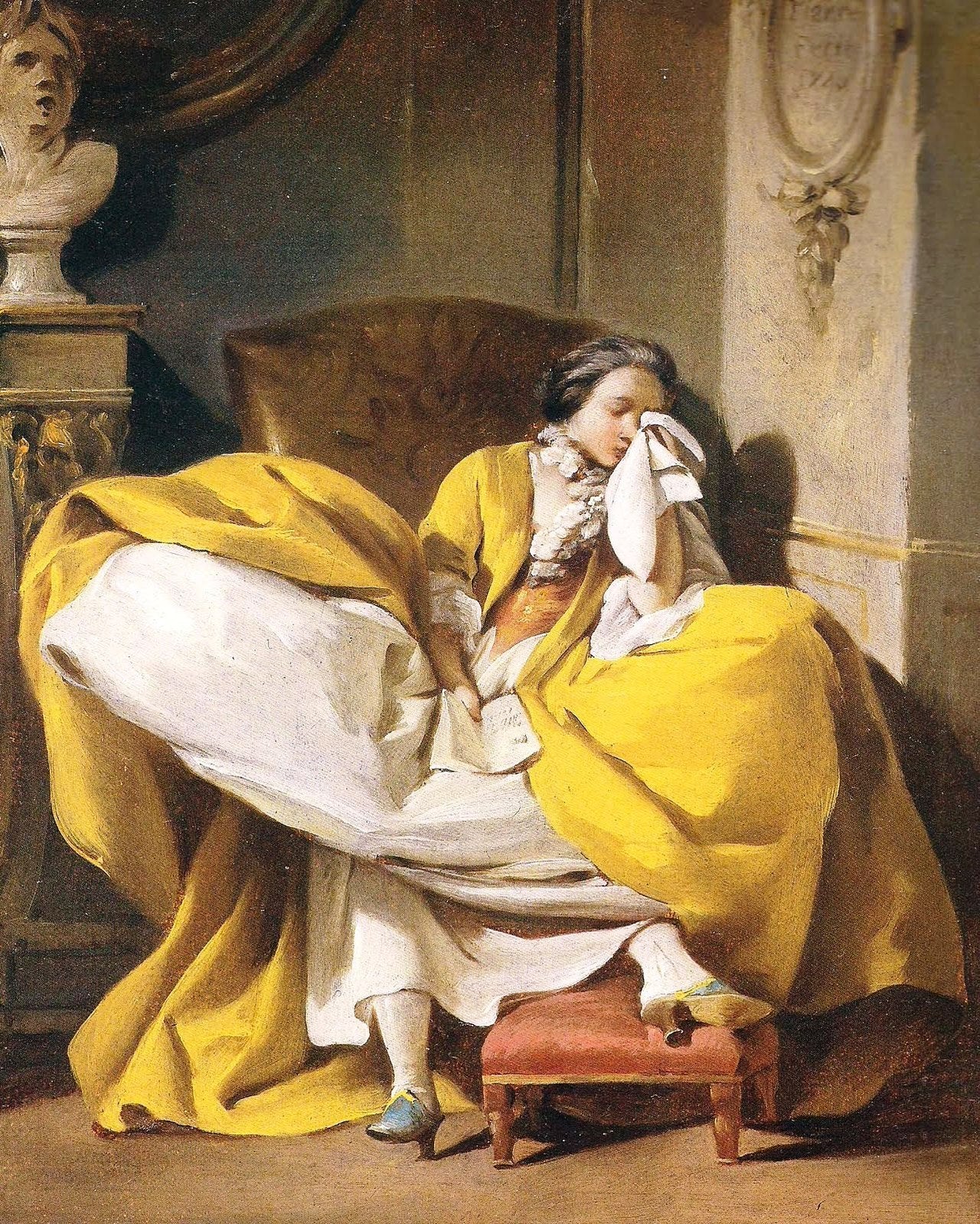 Bad News, vintage artwork by Jean-Baptiste Marie Pierre, 12x8" (A4) Poster